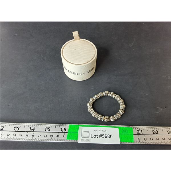 Decorative Silver Colored Bracelet & Jewelry Box