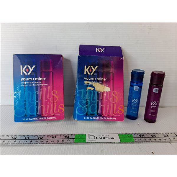 (2) Boxes of KY Thrills & Chills Lubricants- One Sealed, Cannot Ship