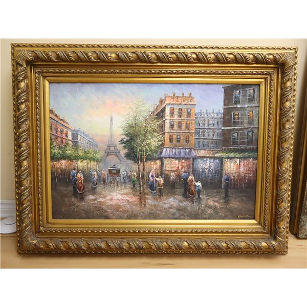 OIL ON CANVAS PAINTING, SIGNED NAND, WOOD FRAME, 48" X 36"
