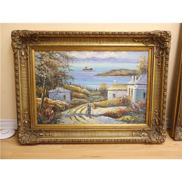 OIL ON CANVAS PAINTING, TIM WARD, WOOD FRAME, 46-1/2" X 34-1/2"