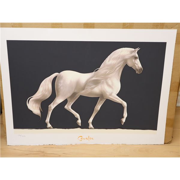 LOT OF 18 "CHEVAL BLANC" SILKSCREENS, NUMBERED, 29-1/2" X 21-1/2"