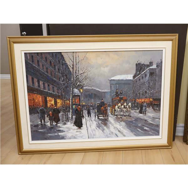 FRAMED ARTWORK, 44" X 32"