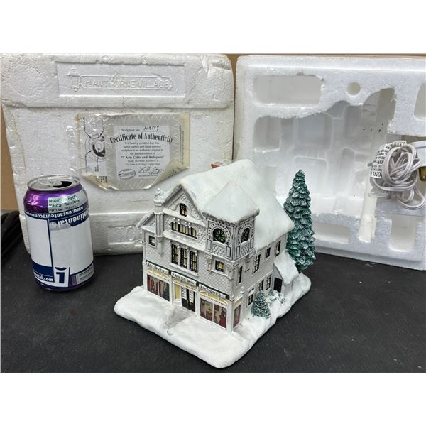 HAWTHORN VILLAGE "7 ARTS GIFT AND ANTIQUES" NORMAN ROCKWELL (WITH LIGHT)