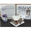 Image 1 : HAWTHORN VILLAGE "CHRISTMAS VILLAGE BANK" NORMAN ROCKWELL (WITH LIGHT)