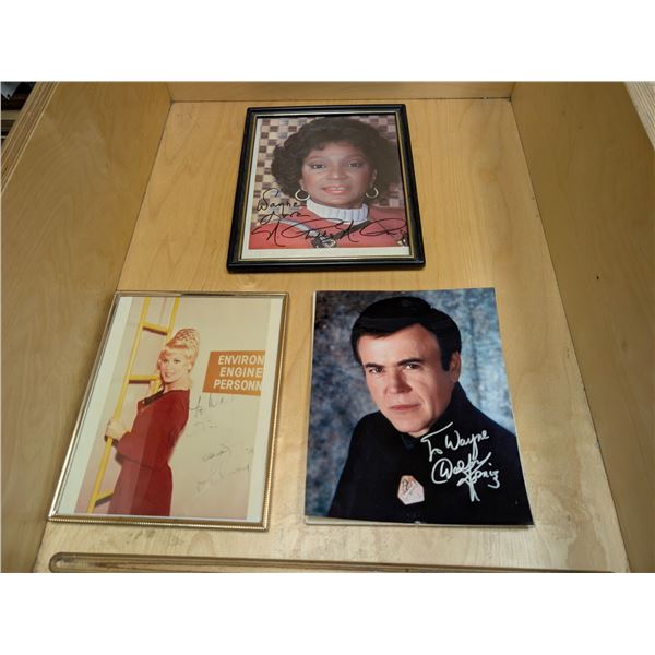LOT: 3 AUTOGRAPHED HEADSHOTS FROM STAR TREK (ORIGINAL CAST)