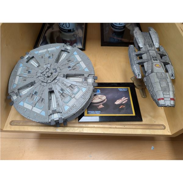 LOT: 2 THIRD-PLACE PRIZE-WINNING BATTLESTAR GALACTICA MODELS