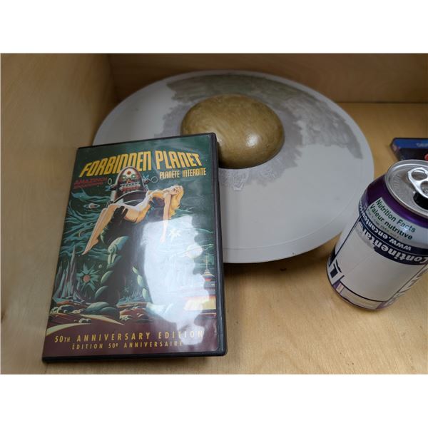 FORBIDDEN PLANET 50TH ANIVERSARY DVD AND FLYING SAUCER MODEL