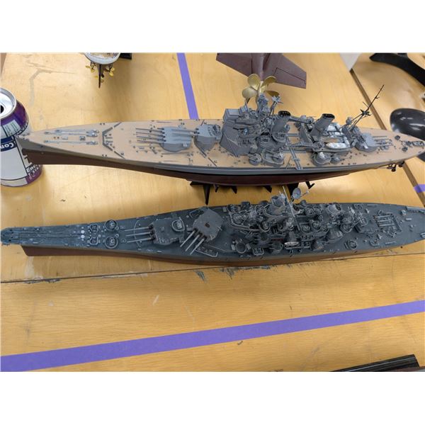 LOT: 2 MODEL BATTLESHIPS (AS IS)