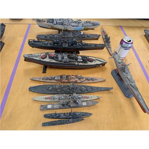 LOT: 12 MODEL BATTLESHIPS (AS IS)