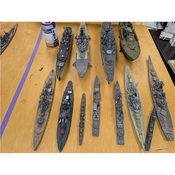 LOT: 12 MODEL BATTLESHIPS (AS IS)