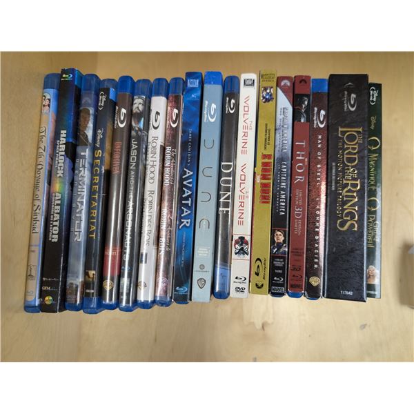 LOT: 20 BLU-RAY DVDS