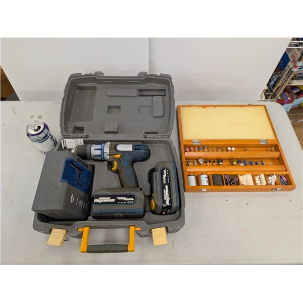 LOT: DRILL AND ROTARY BITS SET (MASTERCRAFT)