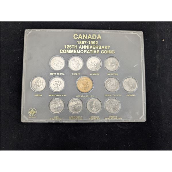 CANADIAN 125TH ANIVERSARY COMMEMORATIVE COINS SET