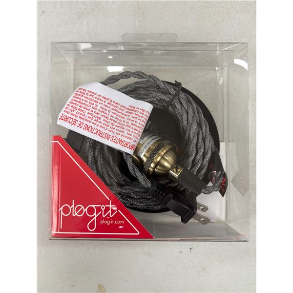 SOCLE AVEC FIL PLOG-IT -GRIS