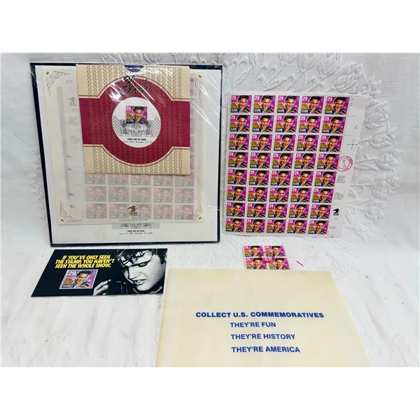 ELVIS PRESLEY COMMEMORATIVE STAMPS ISSUED BY THE UNITED STATES POSTAL SERVICE