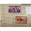 Image 12 : ANTIQUE UNITED STATES POSTAGE STAMPS: "POSTAGE DUE" AND AIRMAIL STAMPS ON VINTAGE PAPER