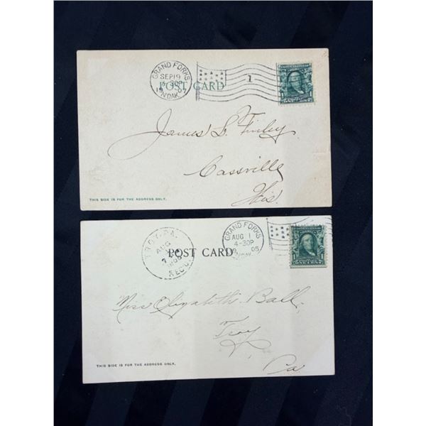 ANTIQUE HANDWRITTEN POSTCARDS DATED FROM 1905 AND 1907