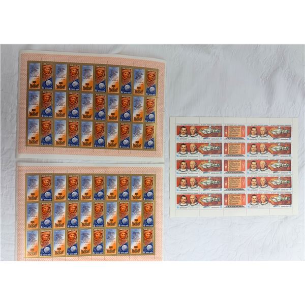 SOVIET UNION COLLECTIBLE STAMPS DEPICTING SPACE EXPLORATION MILESTONES COMMEMORATING YURI GAGARIN AN