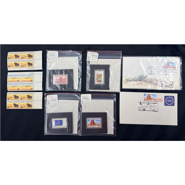COLLECTION OF VINTAGE UNITED STATES POSTAGE STAMPS COMMEMORATING NORTH DAKOTA