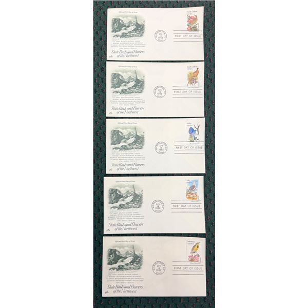 FIRST DAY OF ISSUE STATE BIRDS AND FLOWERS OF THE UNITED STATES SERIES: NORTHWEST STATES (INTERNAL R