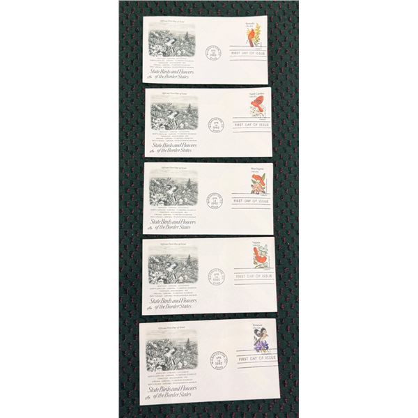 FIRST DAY OF ISSUE STATE BIRDS AND FLOWERS OF THE UNITED STATES SERIES: BORDER STATES (INTERNAL REFE