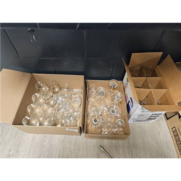 Glassware Including Various Shapes and Sizes