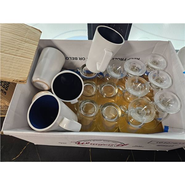 Glassware and Ceramic Mugs Set