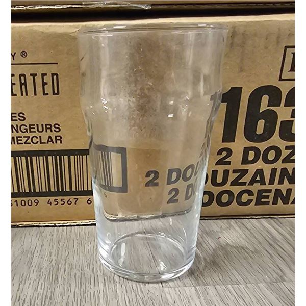 Libbey 1639 Heat-Treated 16 oz Mixing Glasses, 2 Dozen