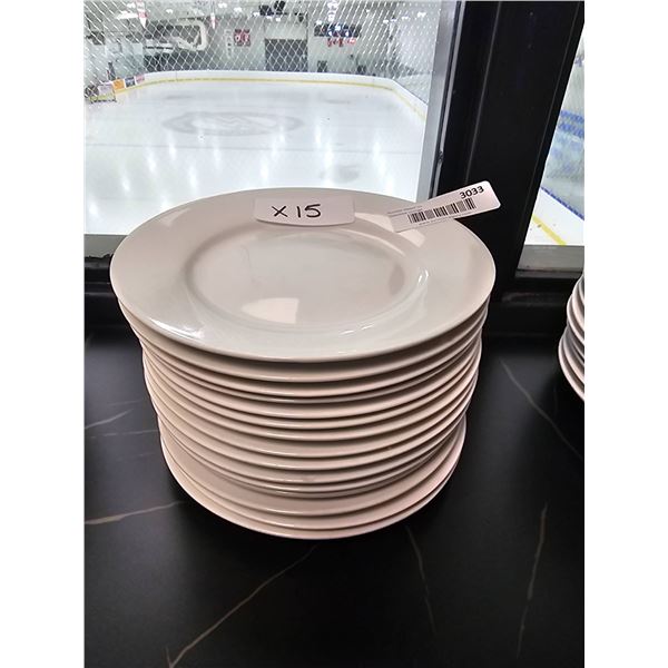 Lot of 15 White Dinner Plates