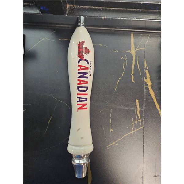 Molson Canadian Beer Tap Handle With Maple Leaf Design