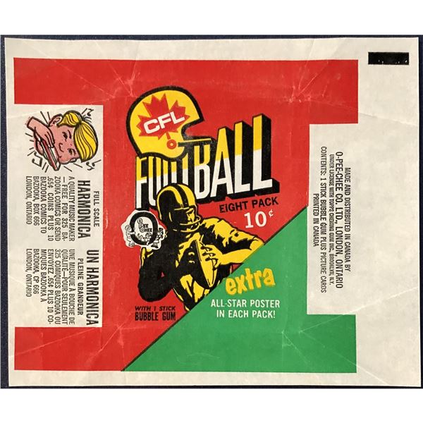 1971 O-PEE-CHEE CFL FOOTBALL WRAPPER