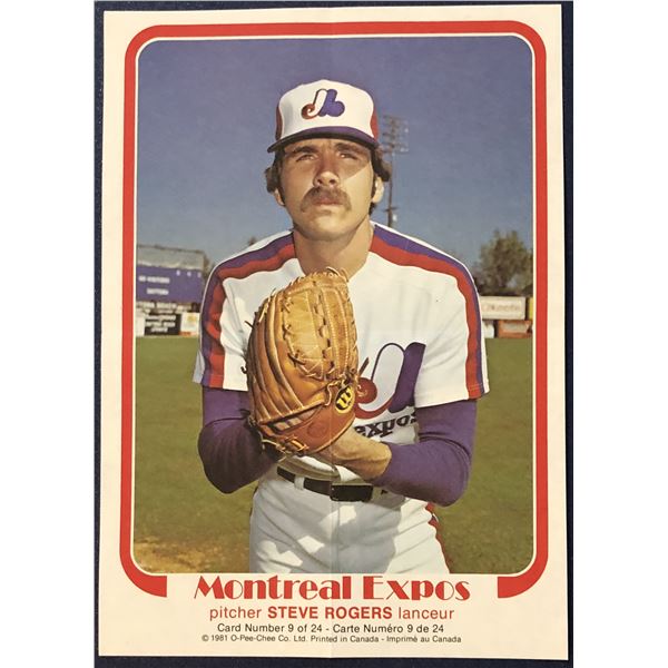1981 O-PEE-CHEE BASEBALL INSERT POSTER - STEVE ROGERS