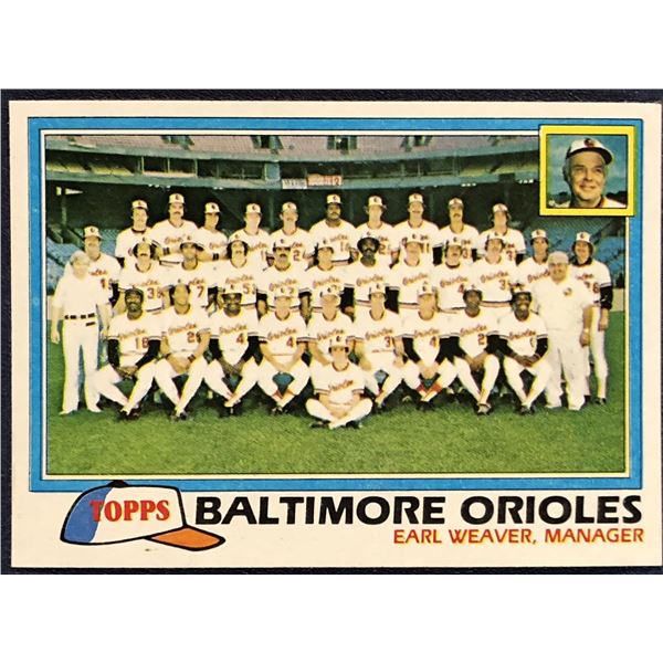 1981 TOPPS BALTIMORE ORIOLES