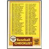 Image 1 : 1981 TOPPS CHECKLIST