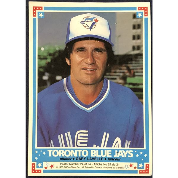 1985 O-PEE-CHEE BASEBALL INSERT POSTER - GARY LAVELLE