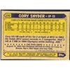 Image 2 : 1987 TOPPS CORY SNYDER ROOKIE CARD
