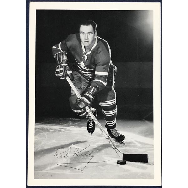 1967 TORONTO MAPLE LEAFS PROMO POSTCARD - RED KELLY (HOF)