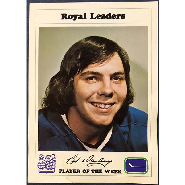 1974-75 RBC VANCOUVER CANUCKS - BOB DAILEY