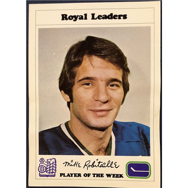 1974-75 RBC VANCOUVER CANUCKS - MIKE ROBITAILLE