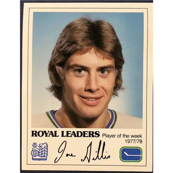 1977-78 RBC VANCOUVER CANUCKS - JERE GILLIS