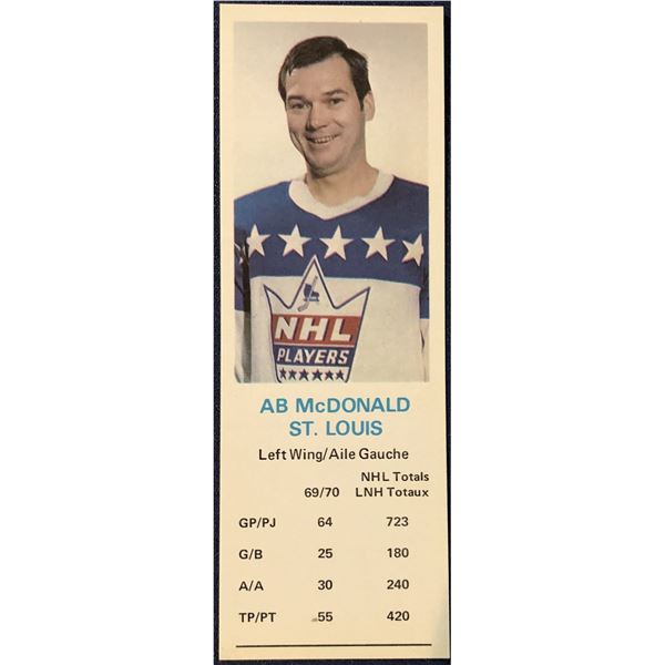 1970-71 DAD'S COOKIES AB McDONALD
