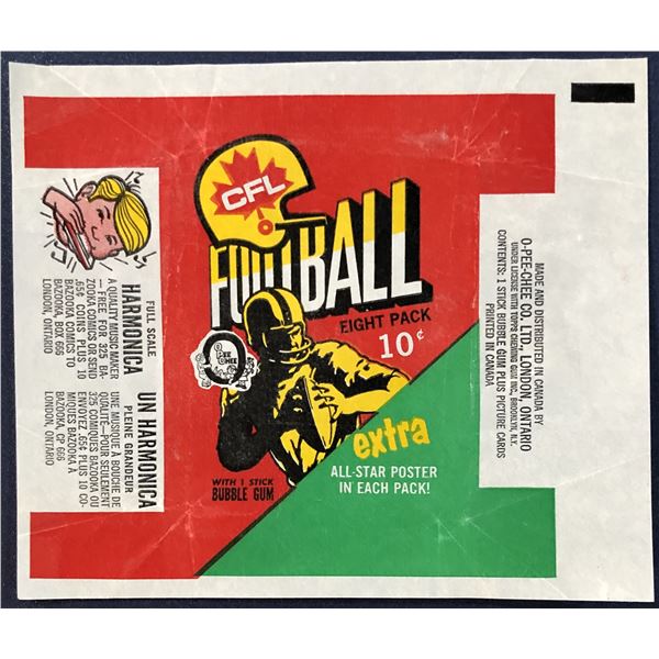 1971 O-PEE-CHEE CFL FOOTBALL WRAPPER