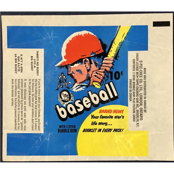 1971 O-PEE-CHEE BASEBALL WRAPPER