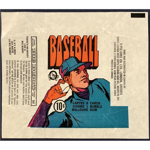 1972 O-PEE-CHEE BASEBALL WRAPPER