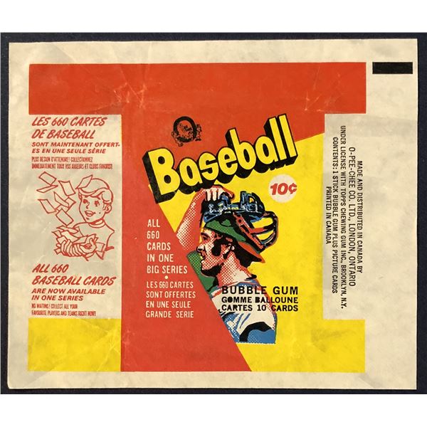 1973 O-PEE-CHEE BASEBALL WRAPPER