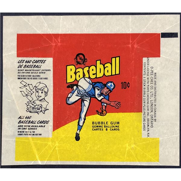 1975 O-PEE-CHEE BASEBALL WRAPPER