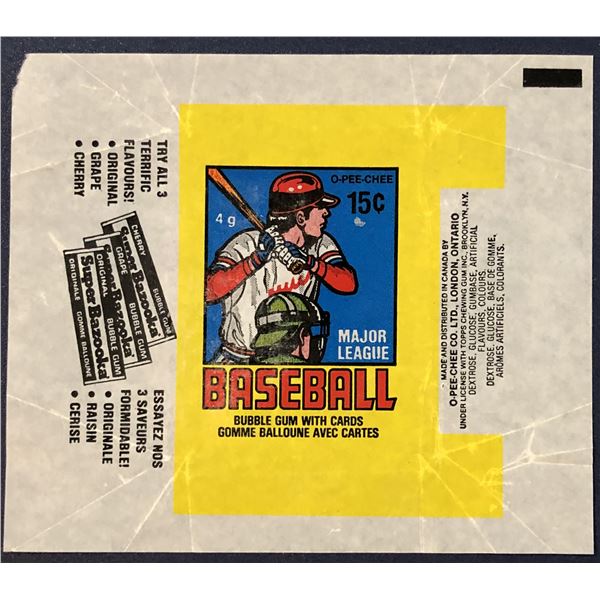 1979 O-PEE-CHEE BASEBALL WRAPPER