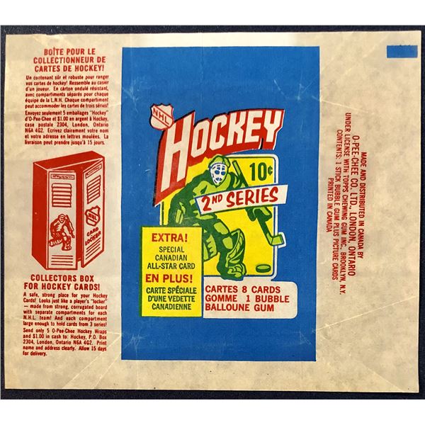 1972-73 O-PEE-CHEE NHL SERIES TWO HOCKEY WRAPPER