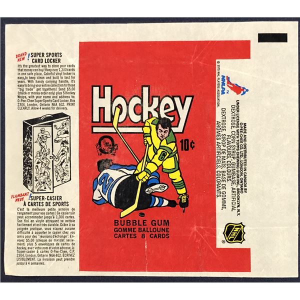 1975-76 O-PEE-CHEE NHL HOCKEY WRAPPER