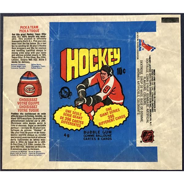 1976-77 O-PEE-CHEE NHL HOCKEY WRAPPER